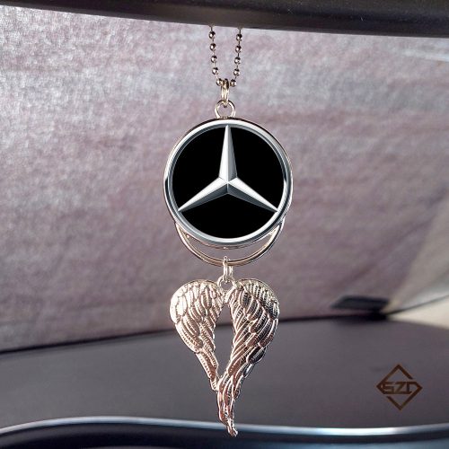 Angyalszárnyas mercedes tükör-dísz