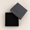 Fekete ékszer díszdoboz 9×9 cm – elegáns ajándékcsomagolás