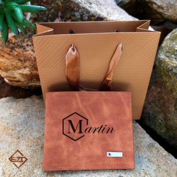 Neves férfi pénztárca világosbarna-01