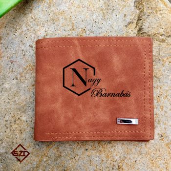 Neves férfi pénztárca világosbarna-04