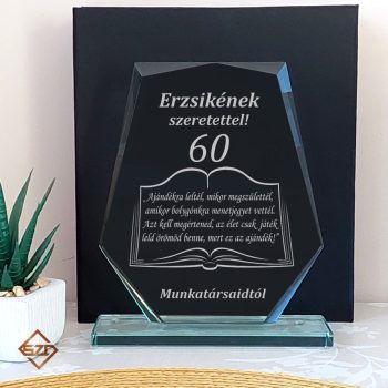 Üveg díj díszdobozban - Születésnap