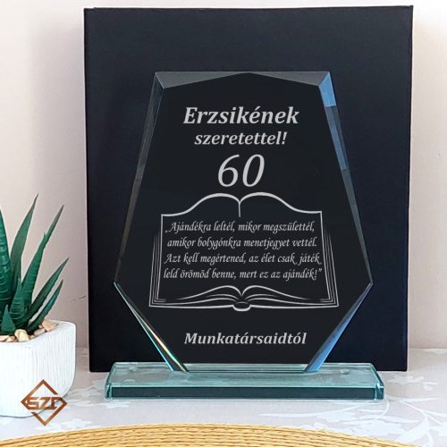 Üveg díj díszdobozban - Születésnap