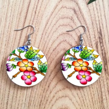 Virágos fa fülbevaló