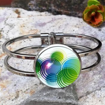 Zöld-kék mintás karkötő