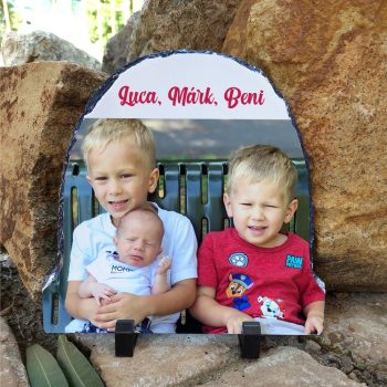 Egyedi fényképes kőlap - boltív - gyerekek