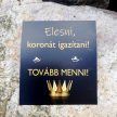 Nemesacél korona fülbevaló 8 mm elegáns női ékszer
