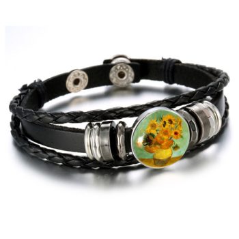 Van Gogh Napraforgók műbőr karkötő