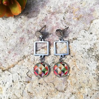 Színes logós fülbevaló-01