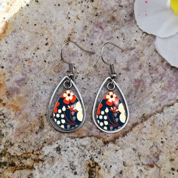 Virágos csepp fülbevaló-01