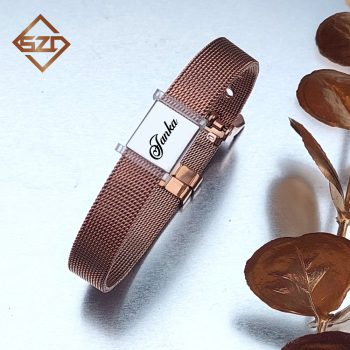 Neves rose gold nemesacél karkötő-02