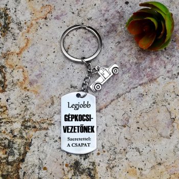 Legjobb gépkocsivezetőnek acél kulcstartó