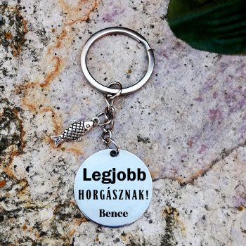 A legjobb horgásznak kulcstartó