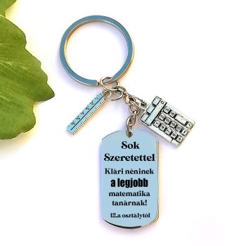 Matematika tanárnak szeretettel kulcstartó