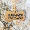 Névre szóló gravírozott nemesacél kutyabiléta 40×22 mm