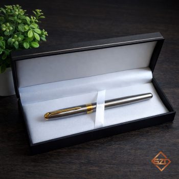 Acél arany klipszes zselés toll