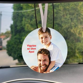 Egyedi fényképes autóillatosító - apa