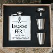 Acél flaska szett A legjobb férj a hét királyságban felirattal