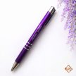 Lila színű fém toll dobozban