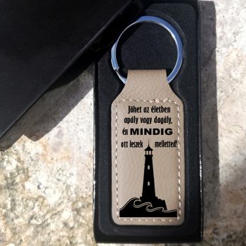 Bőr kulcstartó - Jöhet az életben