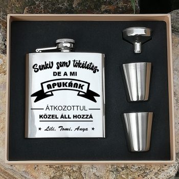   Egyedi acél flaska szett - Senki sem tökéletes, de a mi apukánk