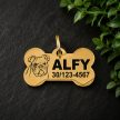 Angol bulldog gravírozott nemesacél kutyabiléta 40×22 mm