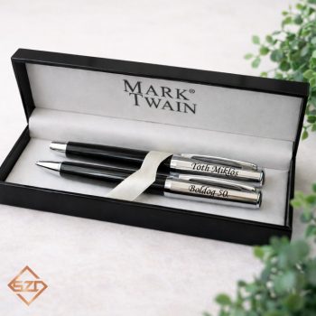 Mark Twain fekete-ezüst toll szett