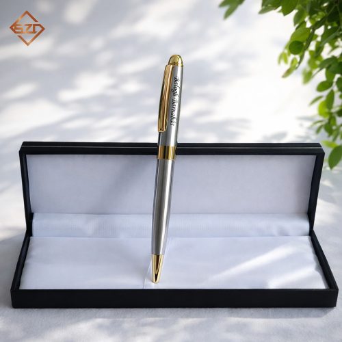 Acél arany klipszes golyóstoll díszdobozban