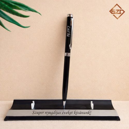 Fekete-ezüst slim toll dobozban
