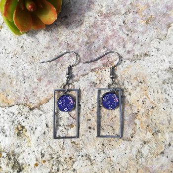 Kékfestő tégla fülbevaló