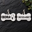 Argentin Dog gravírozott nemesacél kutyabiléta 40×22 mm