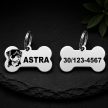 Rottweiler gravírozott nemesacél kutyabiléta 40×22 mm