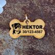 Rottweiler gravírozott nemesacél kutyabiléta 40×22 mm