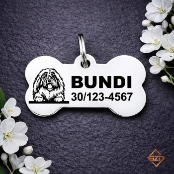 Puli nemesacél kutyabiléta 40x22mm