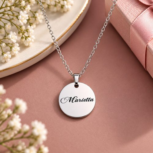 Névre szóló nemesacél medál láncon