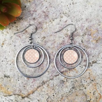 Pasztel krém színű fülbevaló