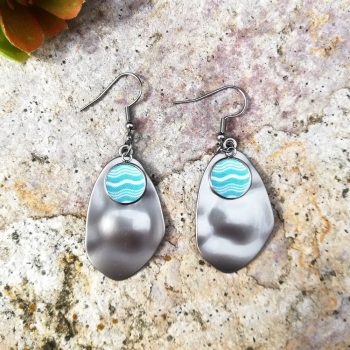 Hullám lógós fülbevaló