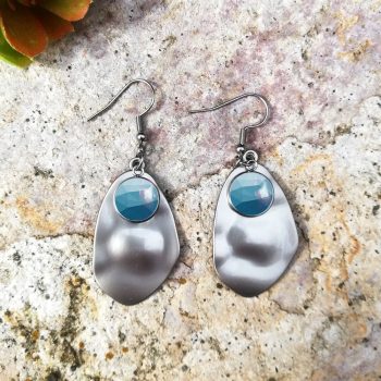 Kék átmenetes fülbevaló