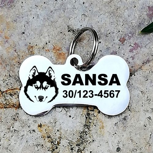 Husky nemesacél kutyabiléta 40x22mm