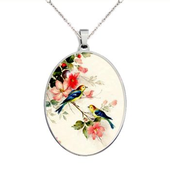 Madárka ovális nyaklánc-02