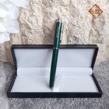 Zöld kerámia golyóstoll díszdobozban