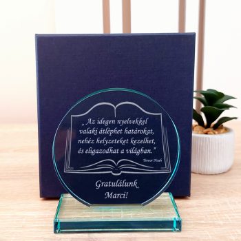 Üvegdísz díszdobozban 10 cm- 01