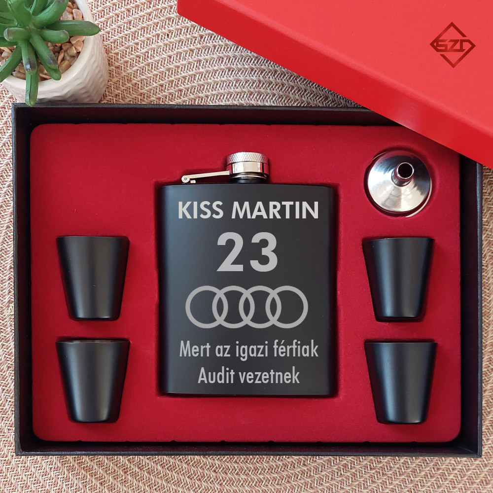 Audis Fekete flaska szett