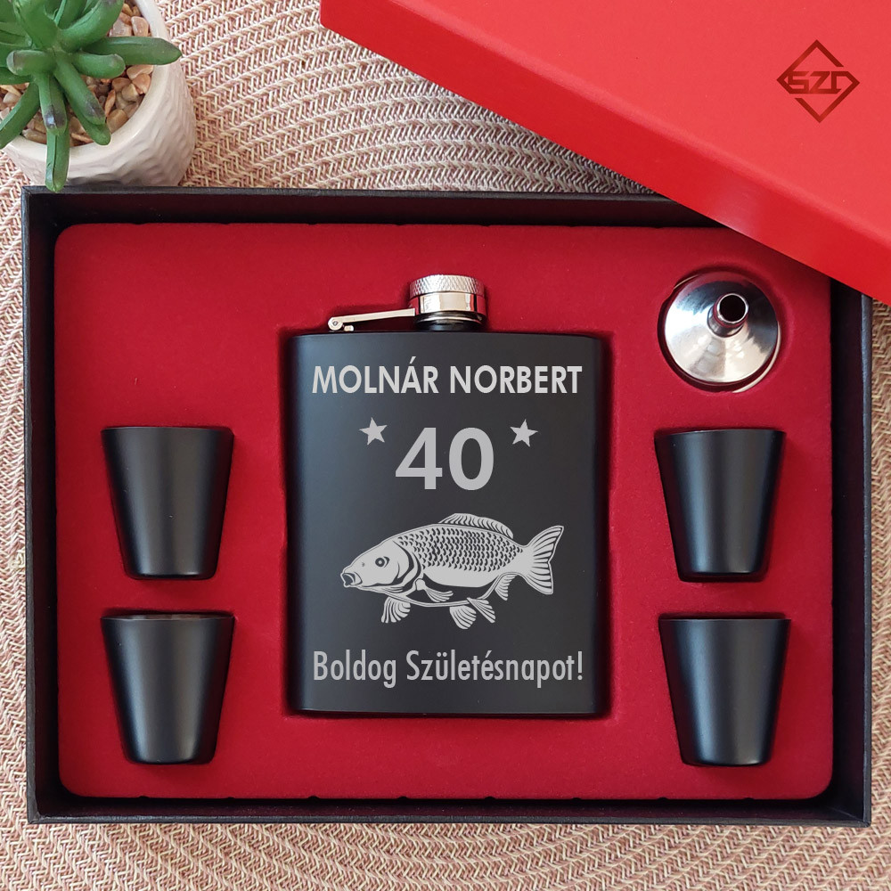 Halas Fekete flaska szett
